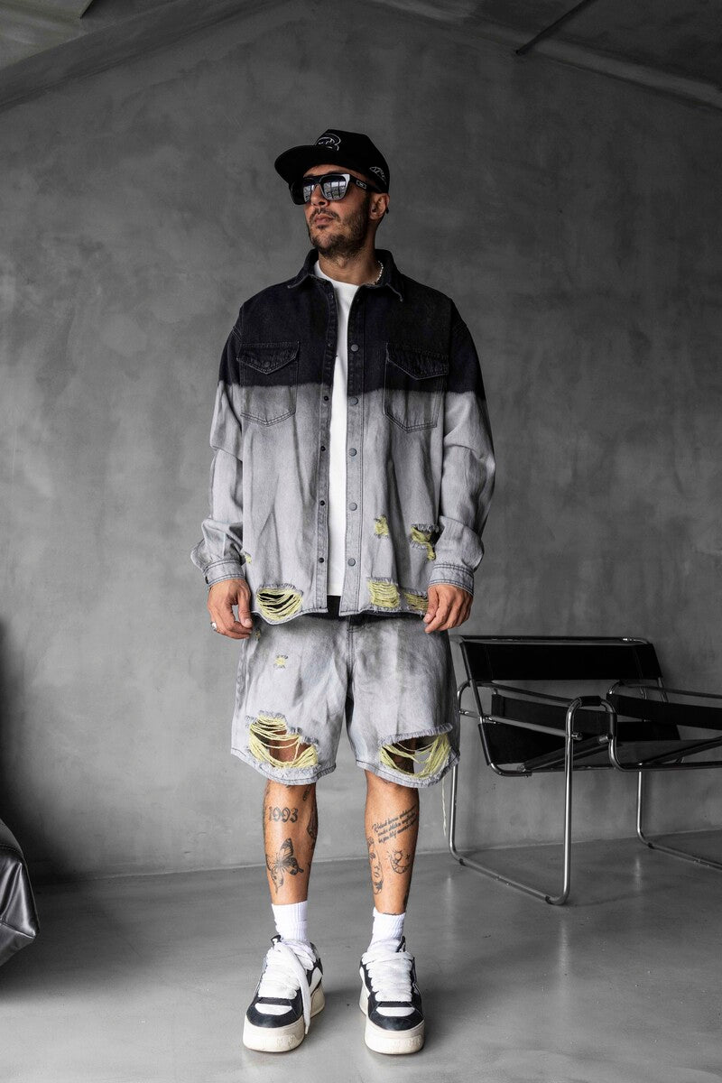 Denim Shirts Gray 17134-35