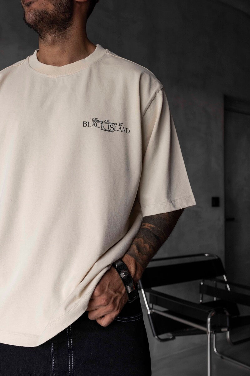 SPRING SUMMER WASHED T-SHIRT BEIGE 1853