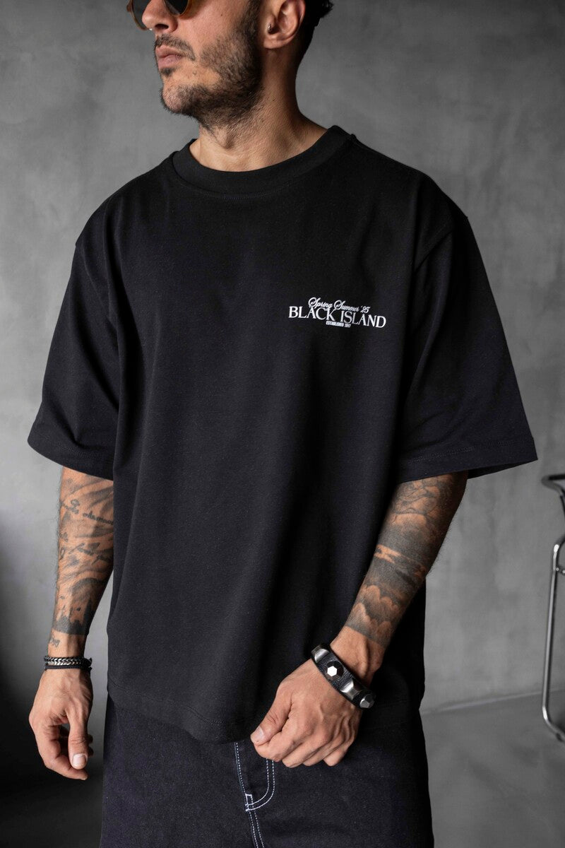 SPRING SUMMER WASHED T-SHIRT BLACK 1853