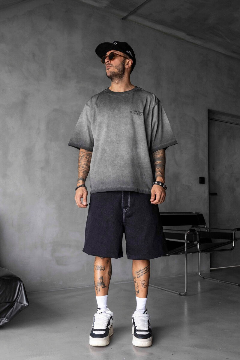 SPRING SUMMER WASHED T-SHIRT GRAY 1853