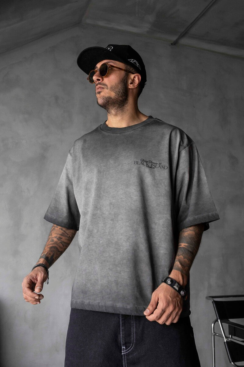 SPRING SUMMER WASHED T-SHIRT GRAY 1853