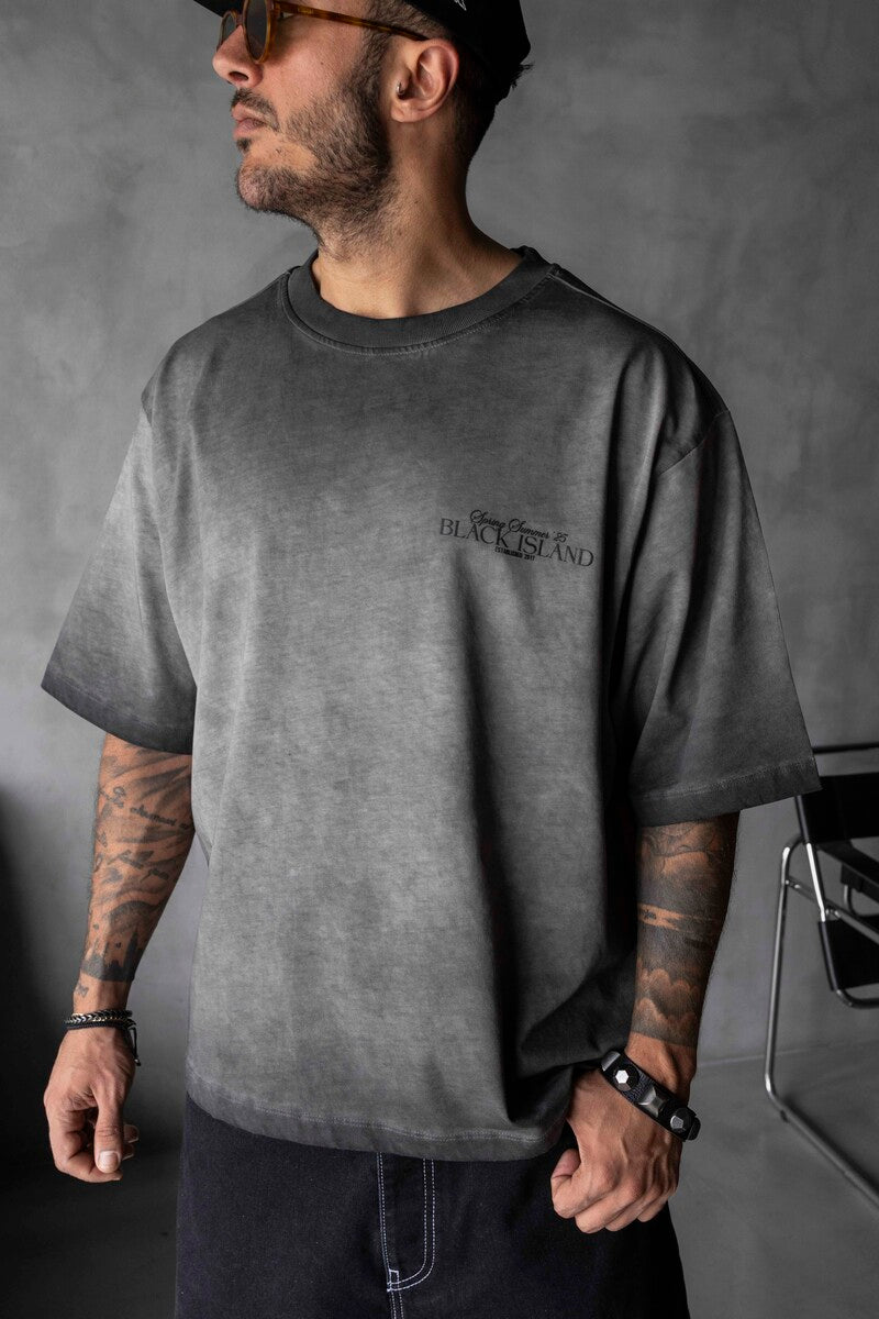 SPRING SUMMER WASHED T-SHIRT GRAY 1853