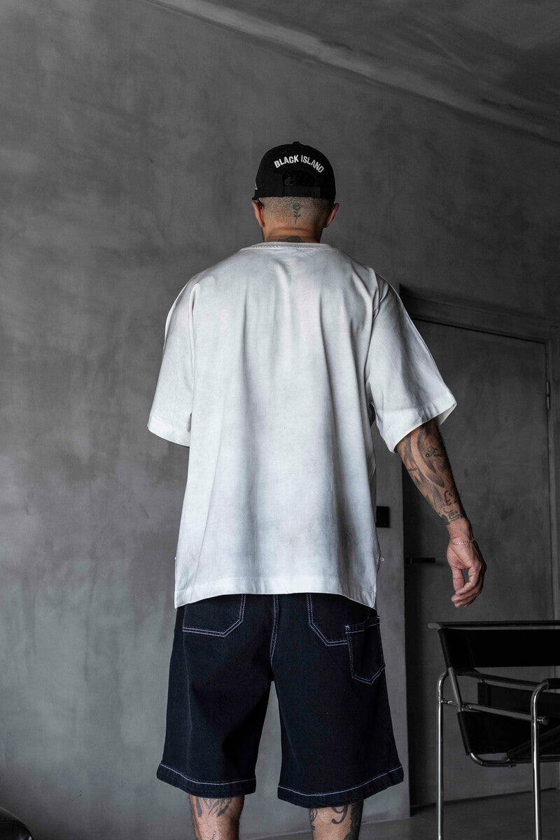 Star Applique White T-shirt 1877