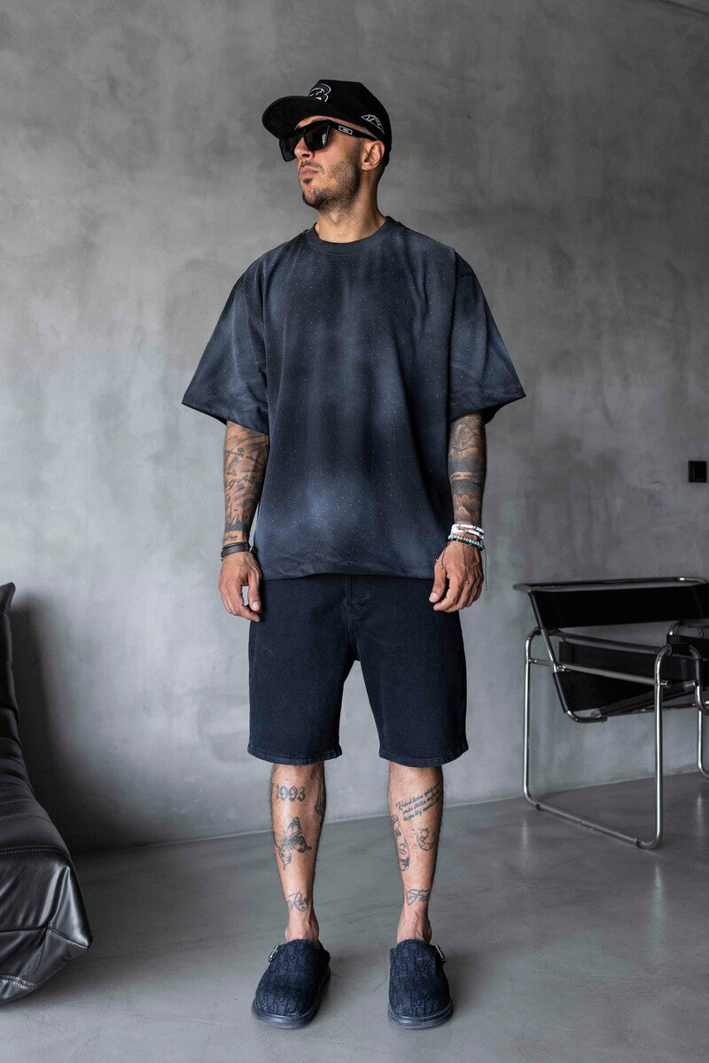 Stone & Washed T-Shirt Black 1911
