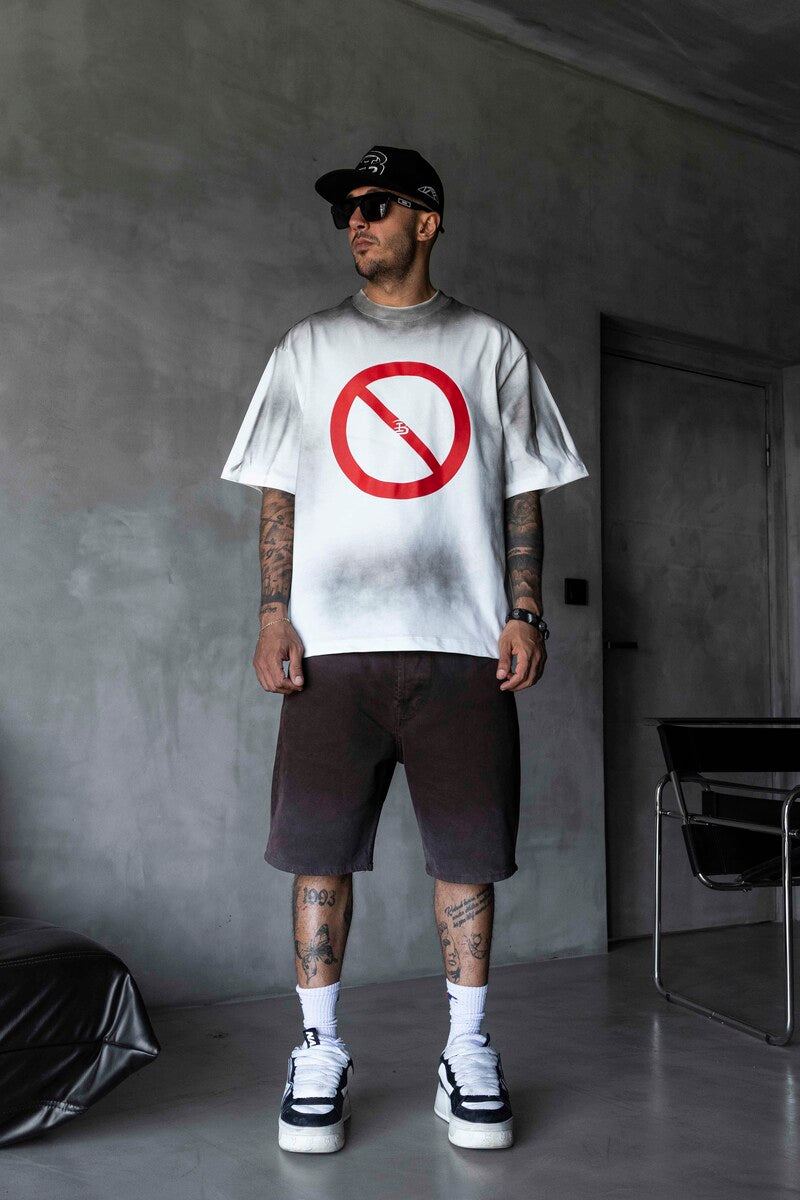 Stop Printed White T-shirt 1871