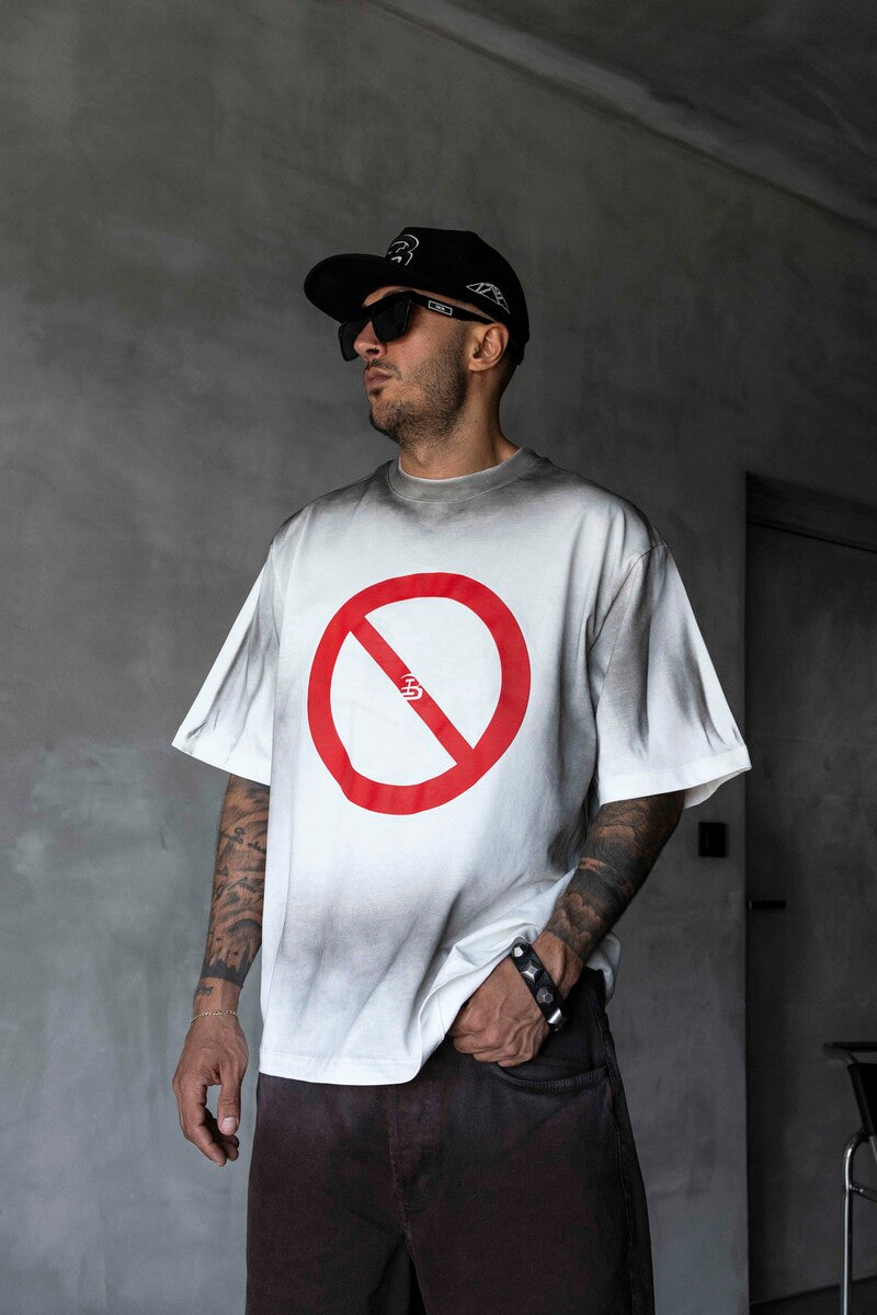 Stop Printed White T-shirt 1871