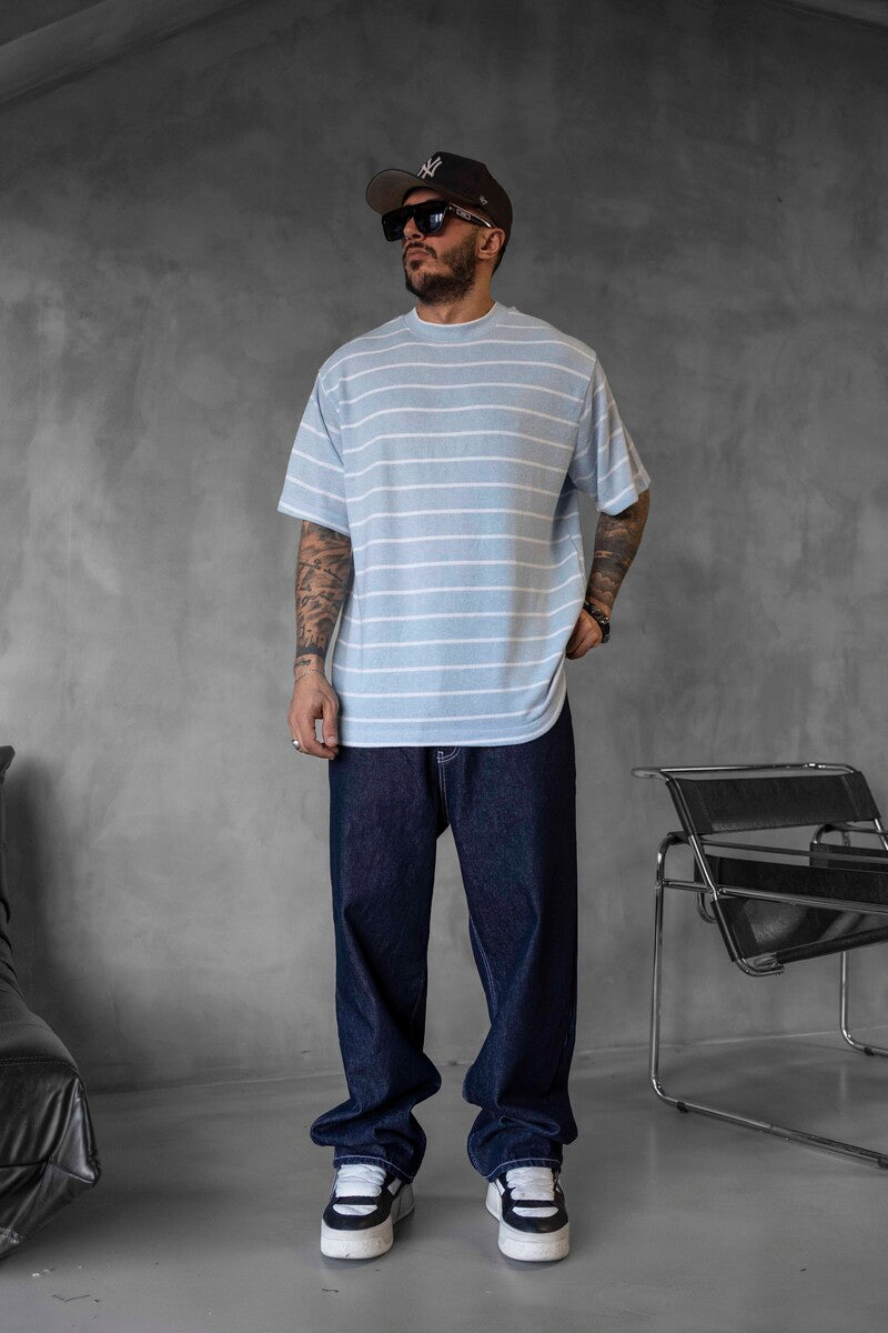 STRIPED T-SHIRT LIGHT BLUE 1635