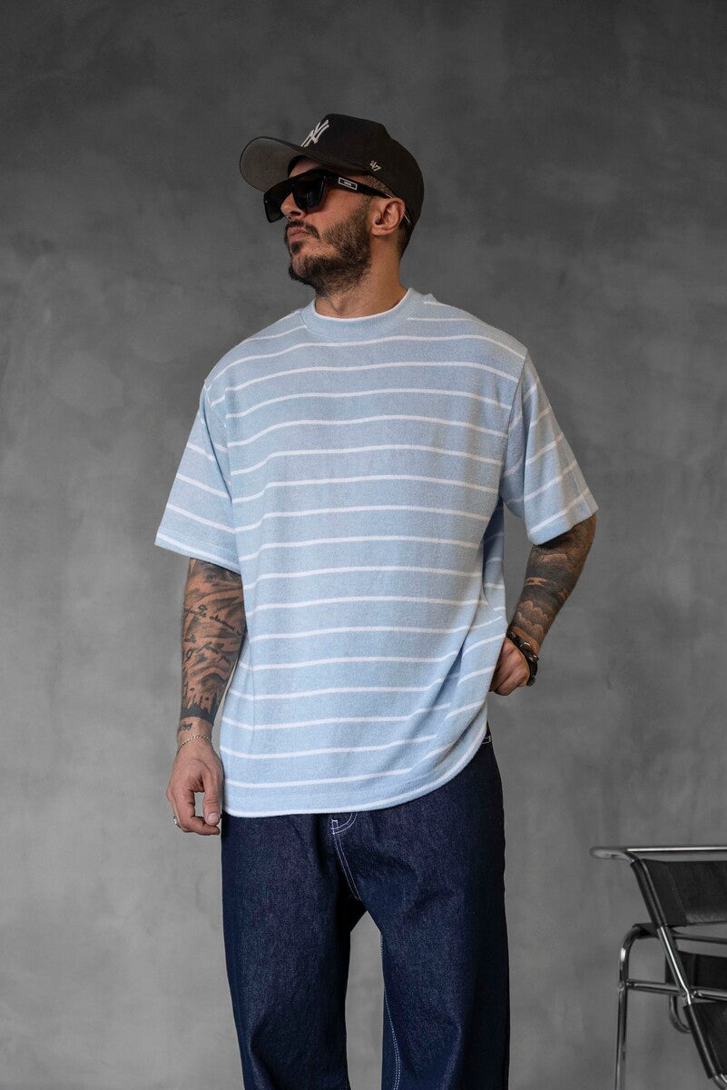 STRIPED T-SHIRT LIGHT BLUE 1635