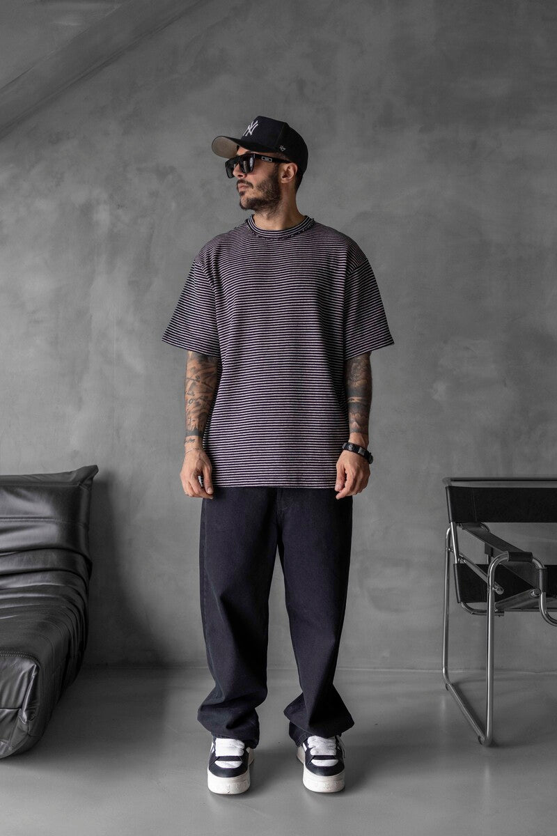 STRIPED T-SHIRT BLACK 1721