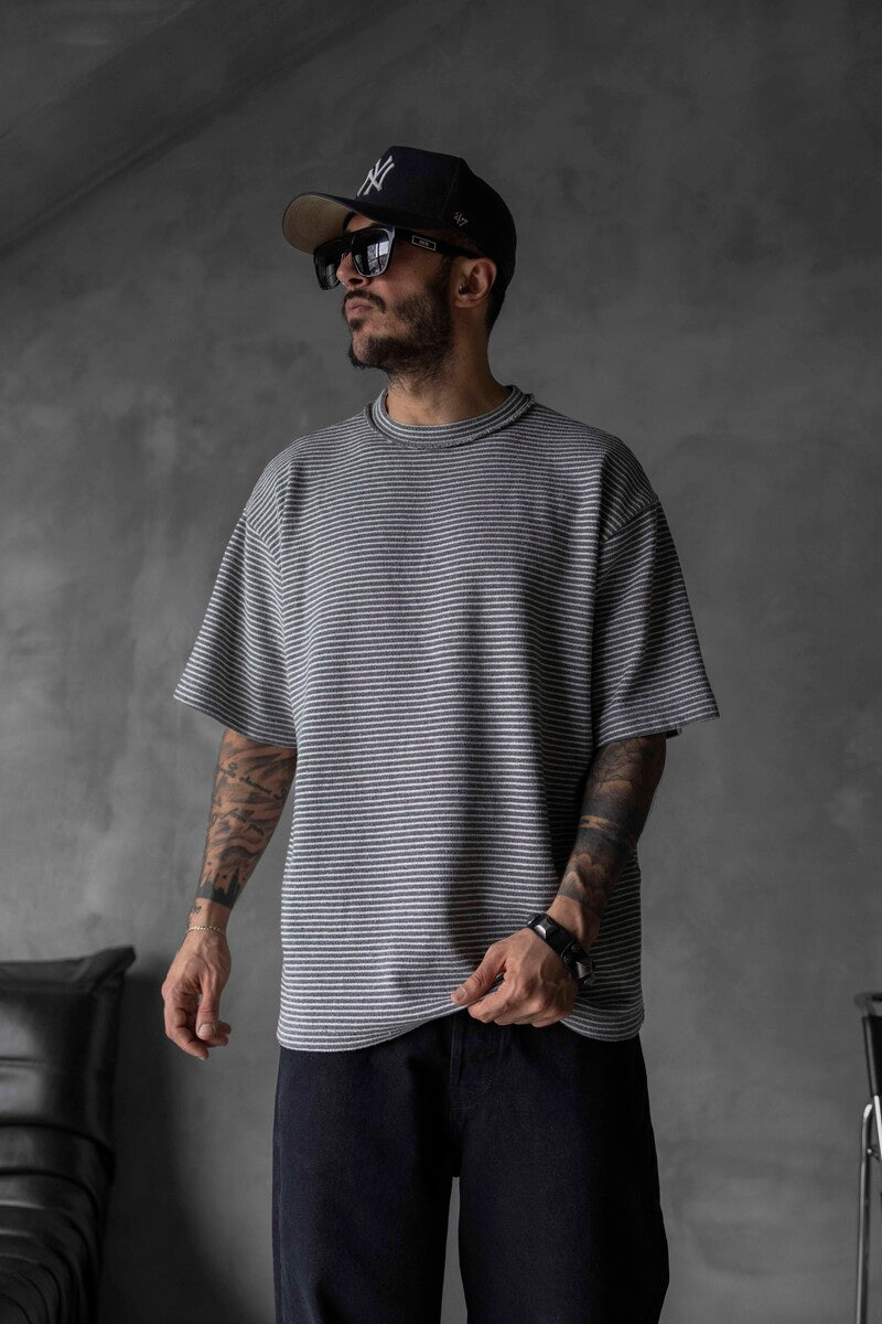 STRIPED T-SHIRT GREY 1721