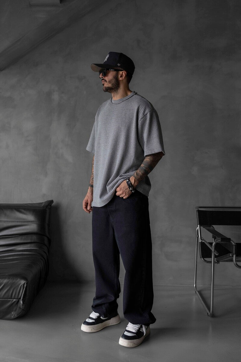 STRIPED T-SHIRT GREY 1721