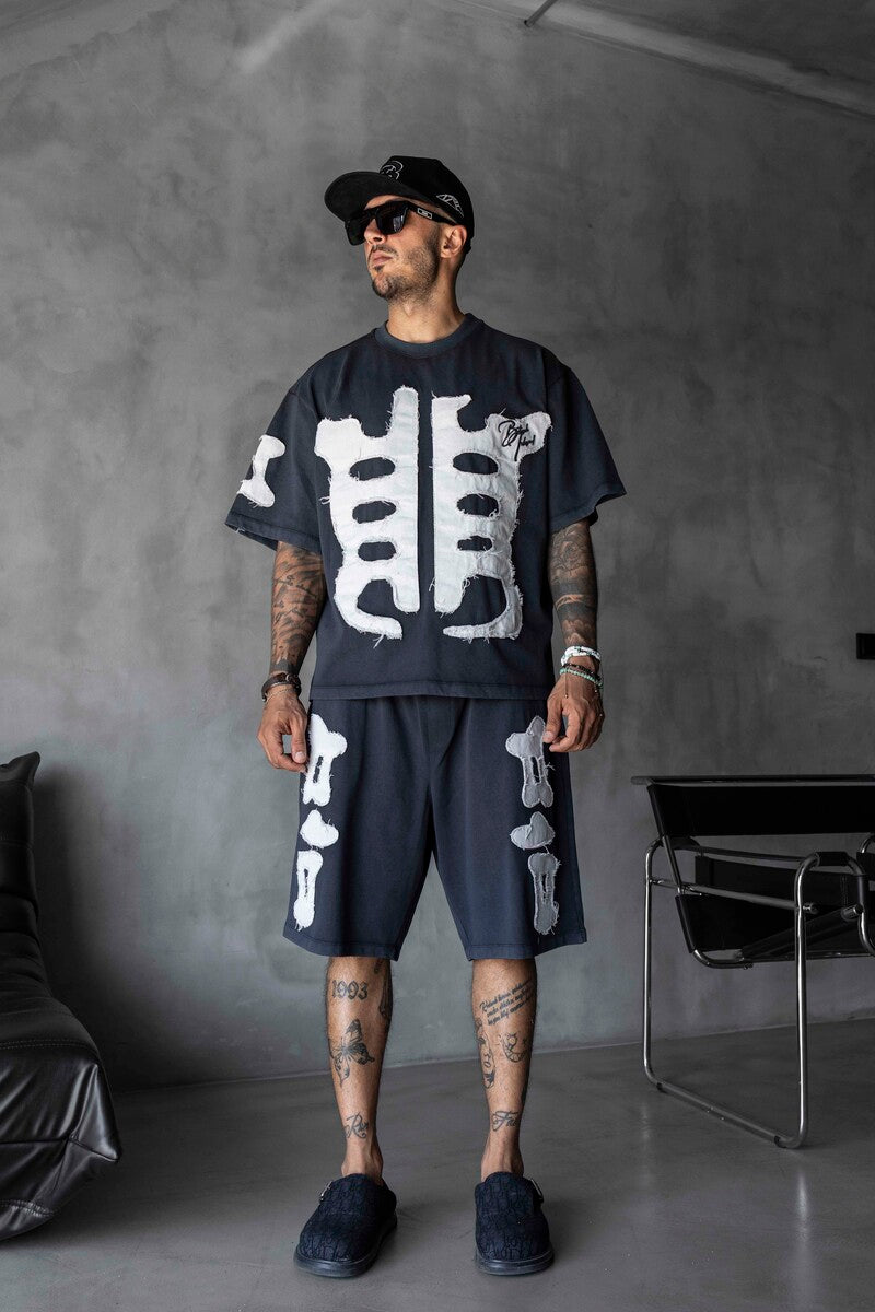 Summer Shorts & Tee Set Black 1906-1907