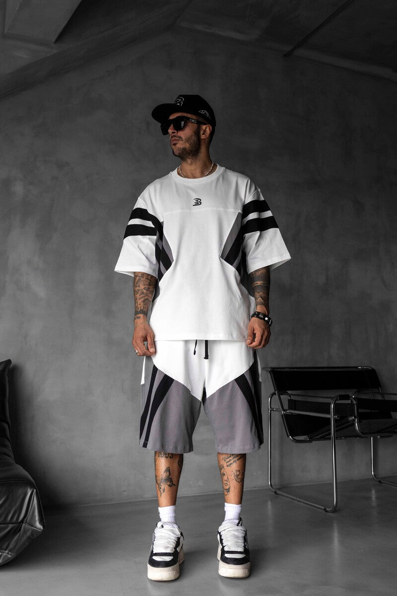 Summer Shorts & Tee Set White 1866-67