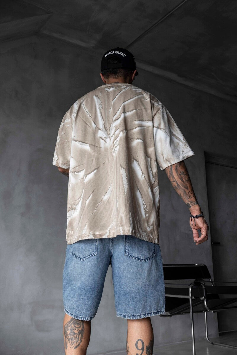 TIE-DYE WASHED T-SHIRT BEIGE 1685