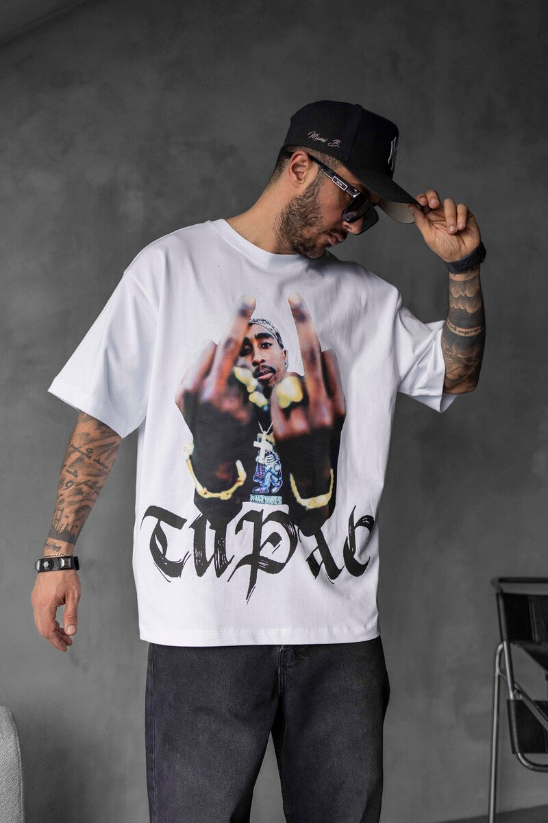TUPAC PRINTED T-SHIRT WHITE 1734