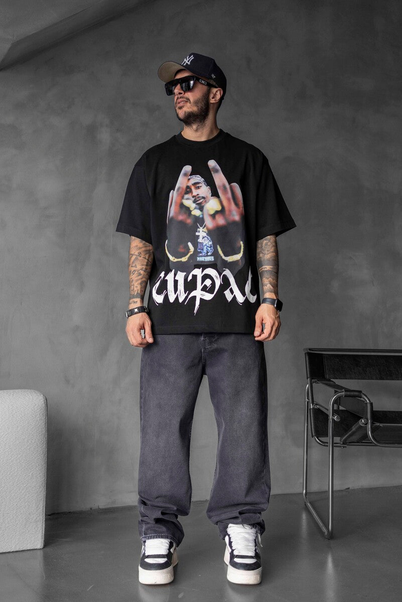 TUPAC PRINTED T-SHIRT BLACK 1734