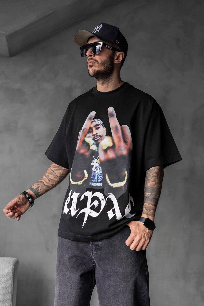 TUPAC PRINTED T-SHIRT BLACK 1734