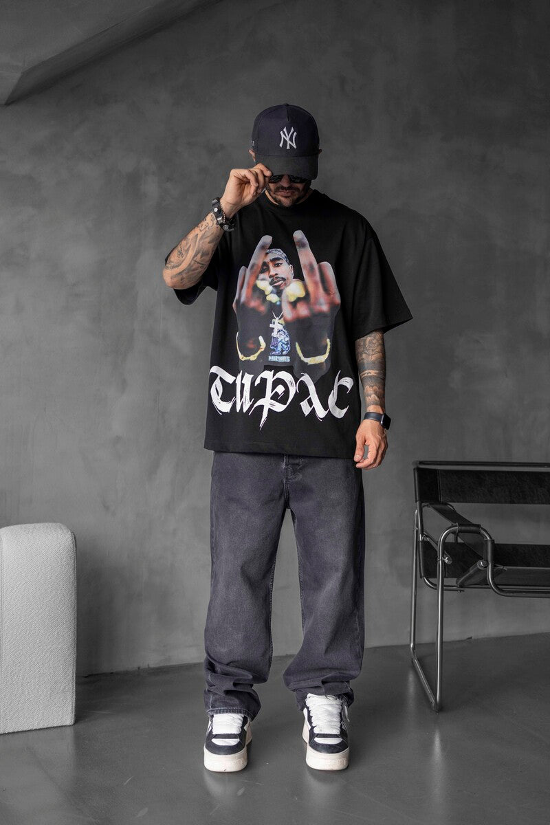 TUPAC PRINTED T-SHIRT BLACK 1734
