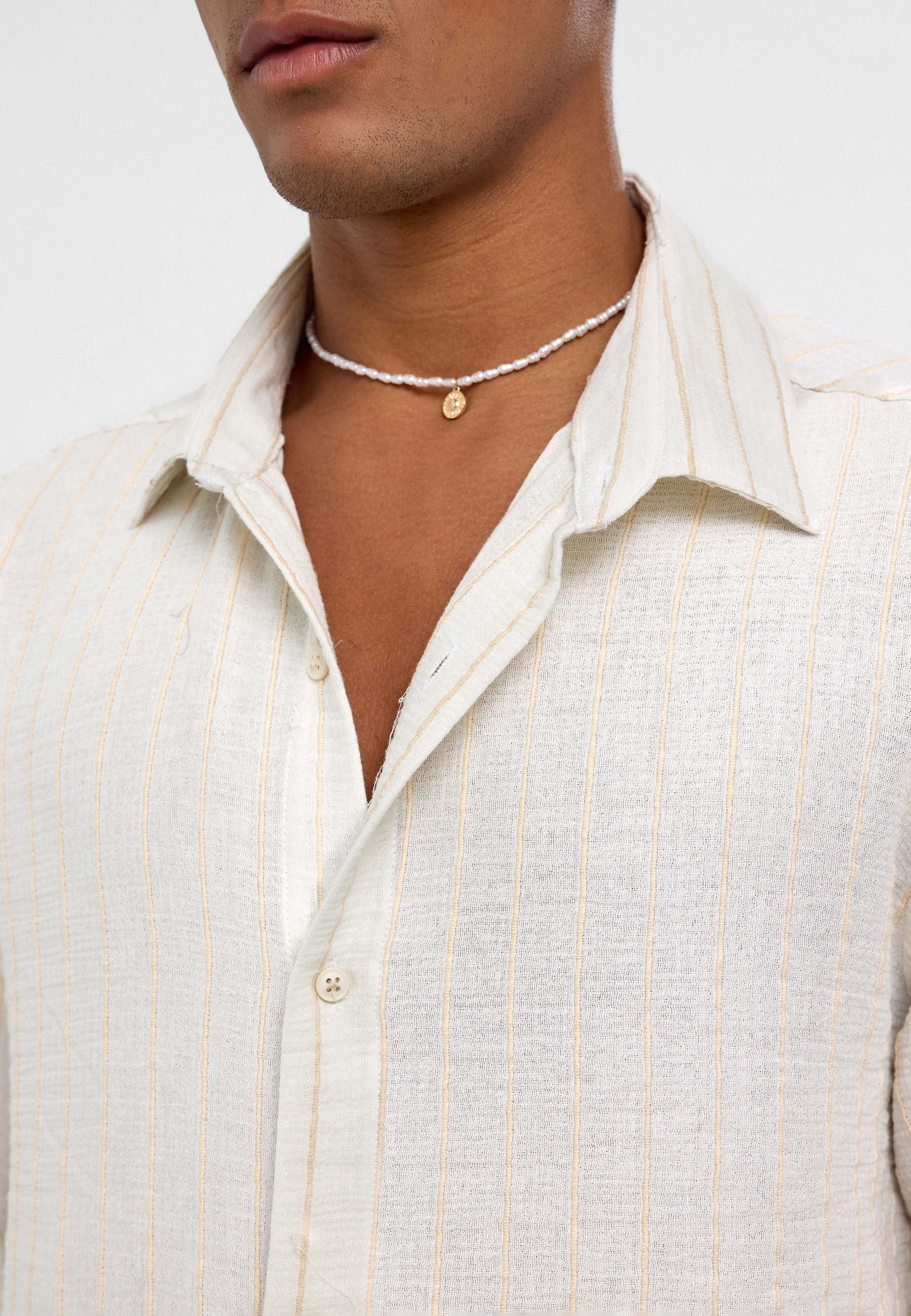 Warm Beige Cheesecloth Shirt – Pure Comfort Relaxed Sophistication