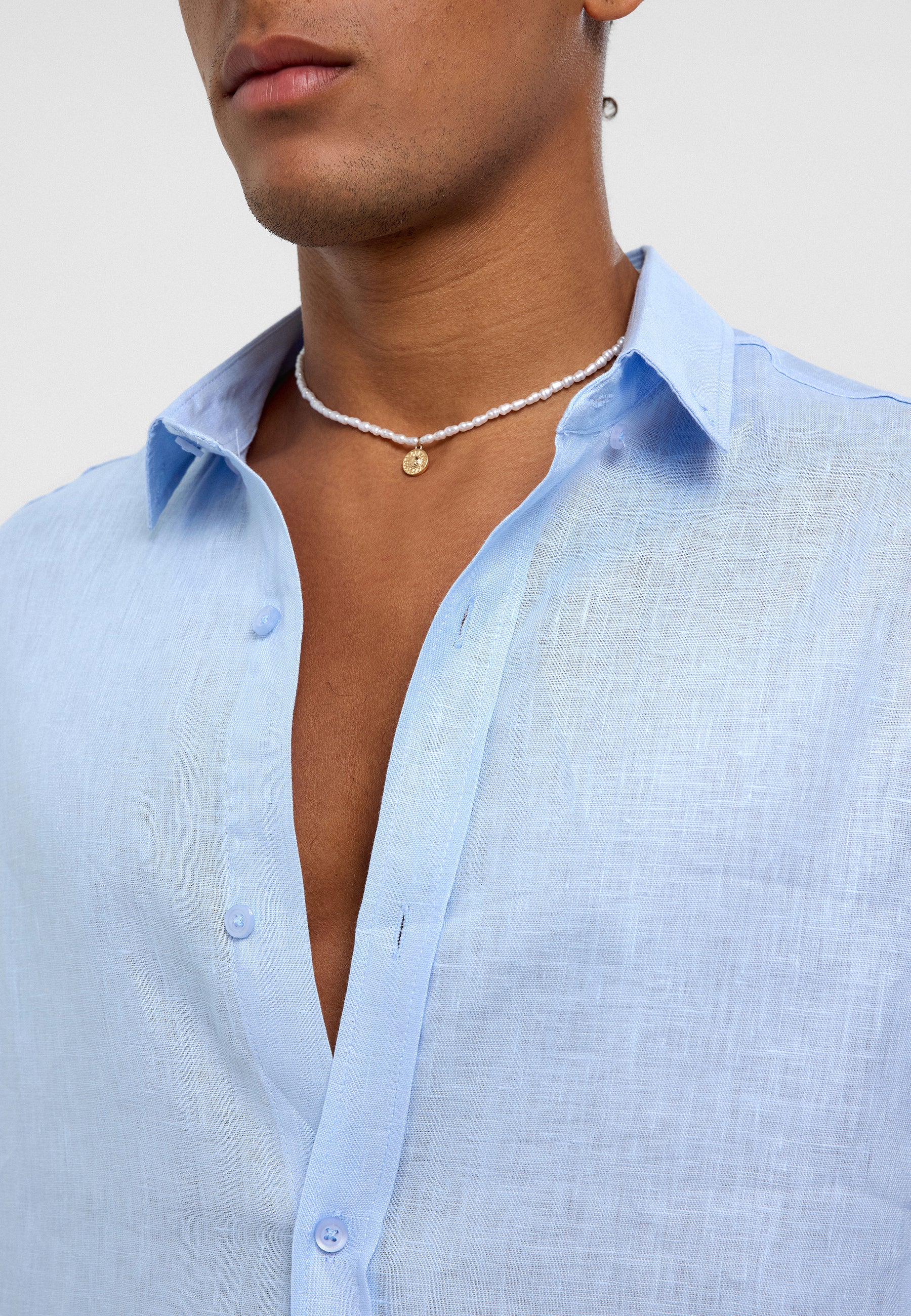 Light Ice Blue Regular‑Fit Business Shirt – Crisp & Professional