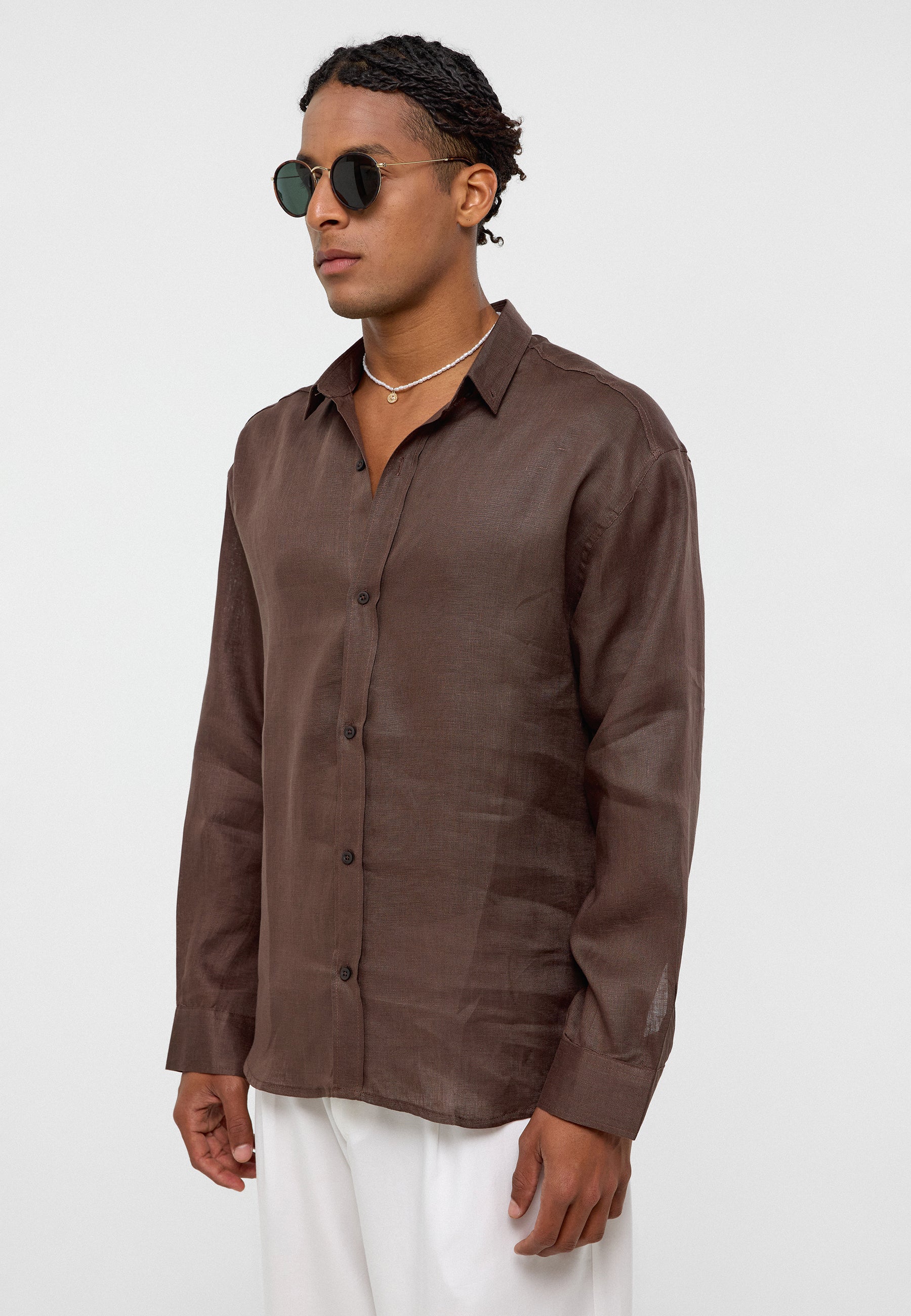 Deep Mocha Brown Freddy Comfort Fit Shirt – Clean-Cut Breezy Tailoring