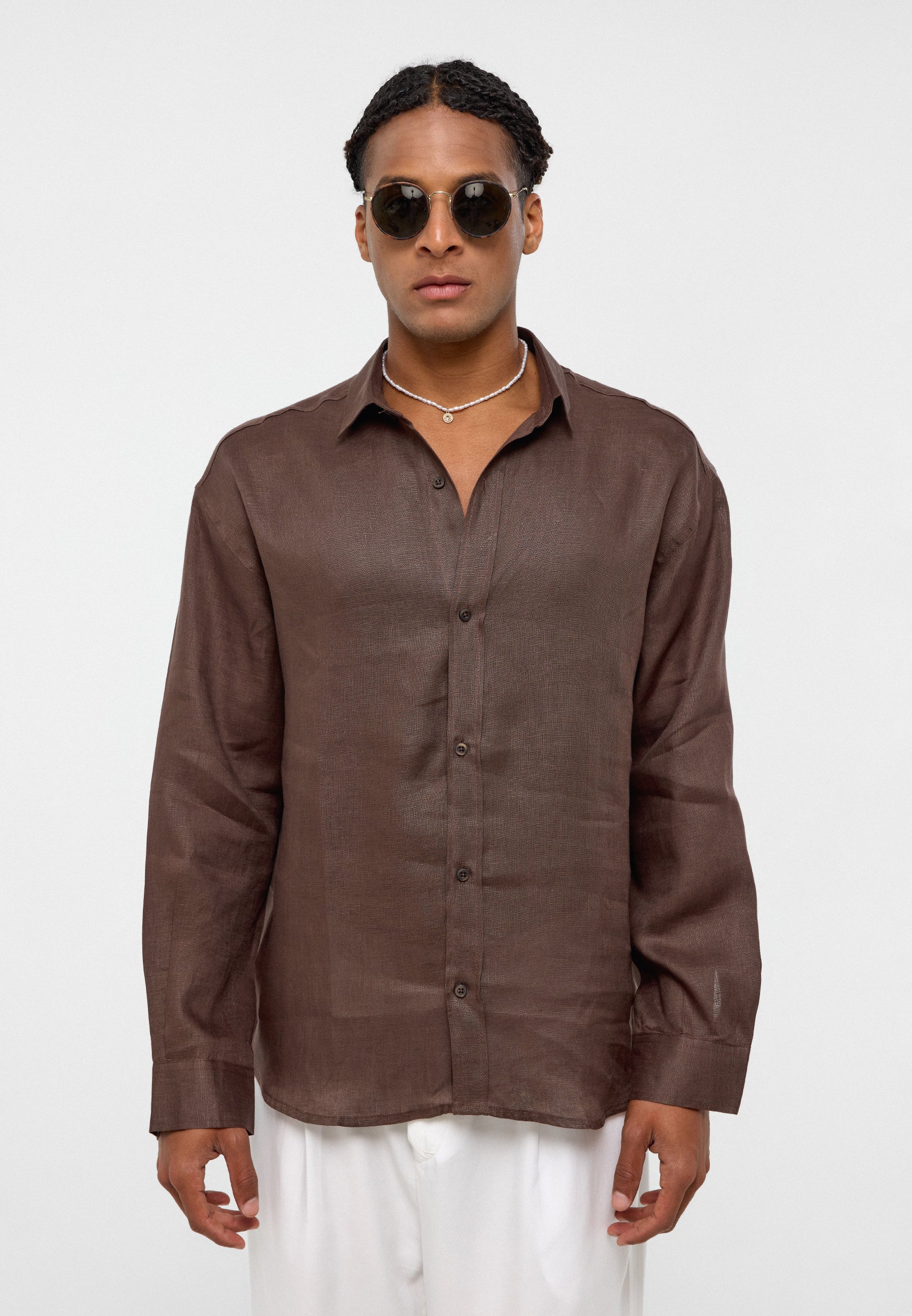 Deep Mocha Brown Freddy Comfort Fit Shirt – Clean-Cut Breezy Tailoring