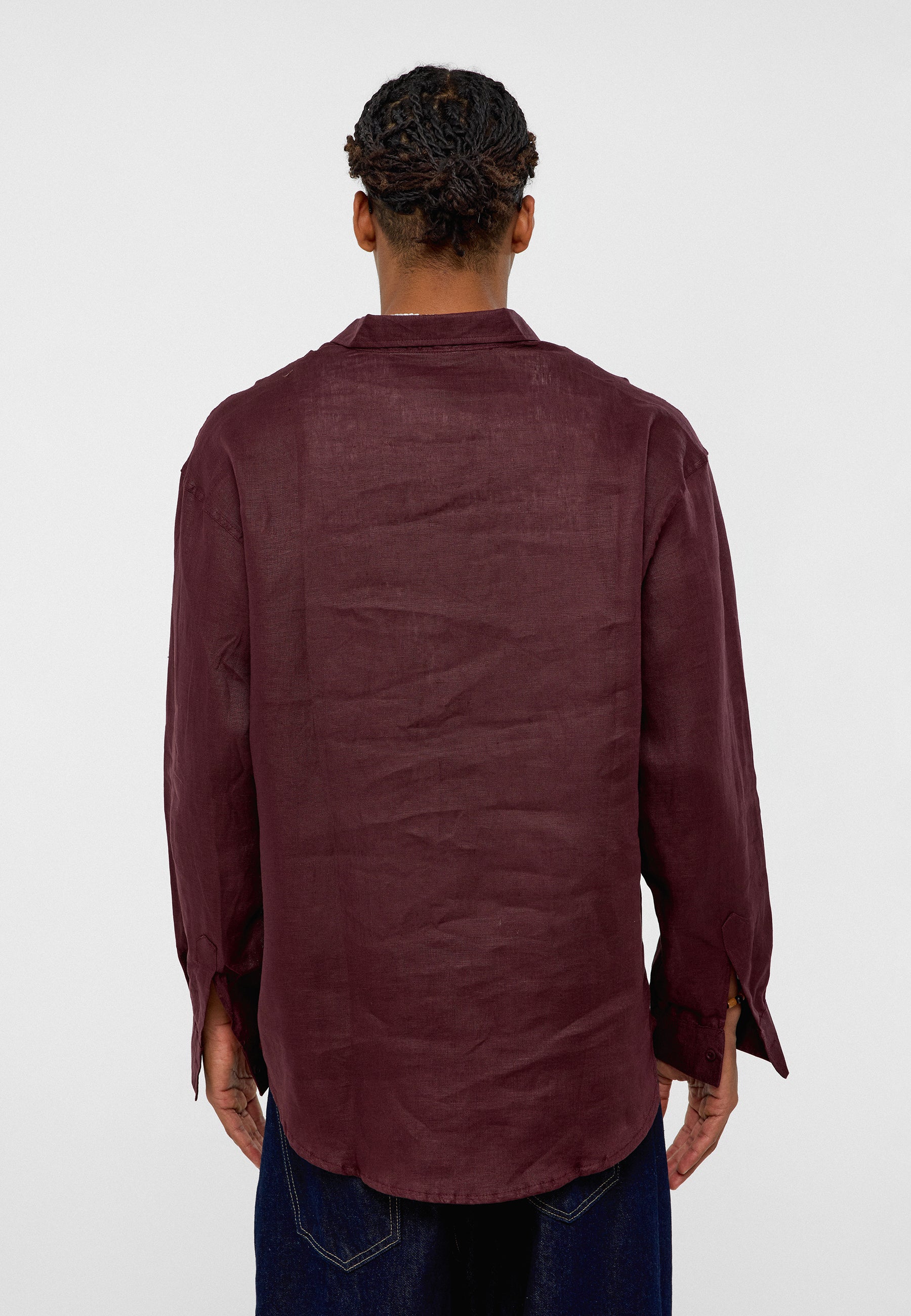 Deep Chianti Red Slim-Fit Cotton Shirt – Sharp, Sophisticated, and Stretch-Enhanced