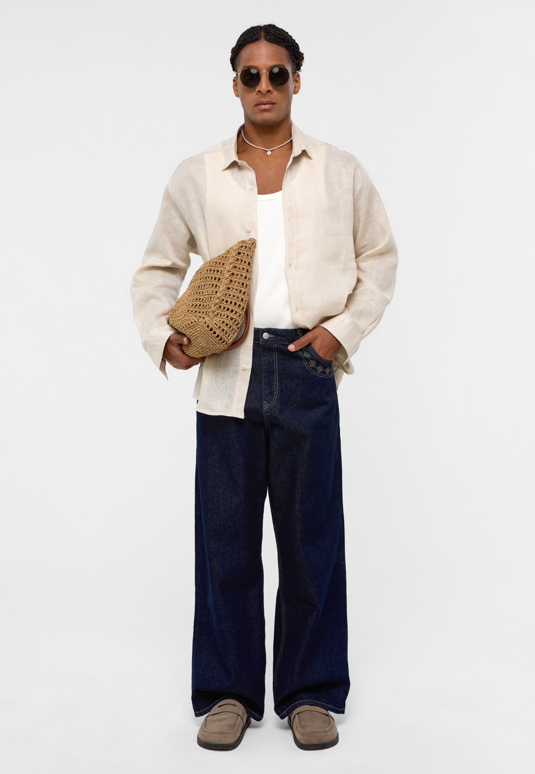 Light Sand Silk Shirt – Luxurious Elegance