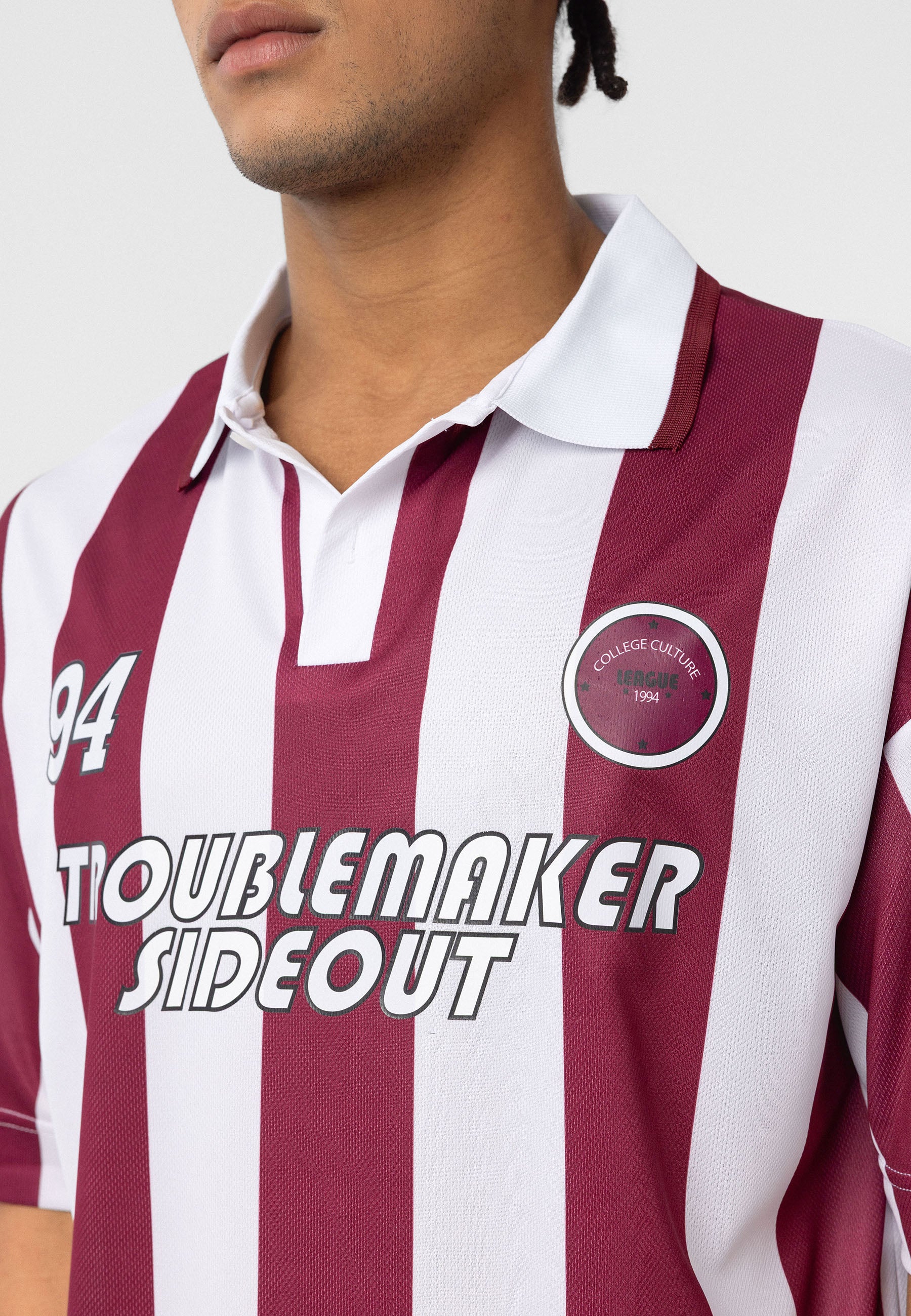 Oversized Polo-Collar Jersey T-Shirt – Sport Luxe in Black, Green, Blue, Red & Grey