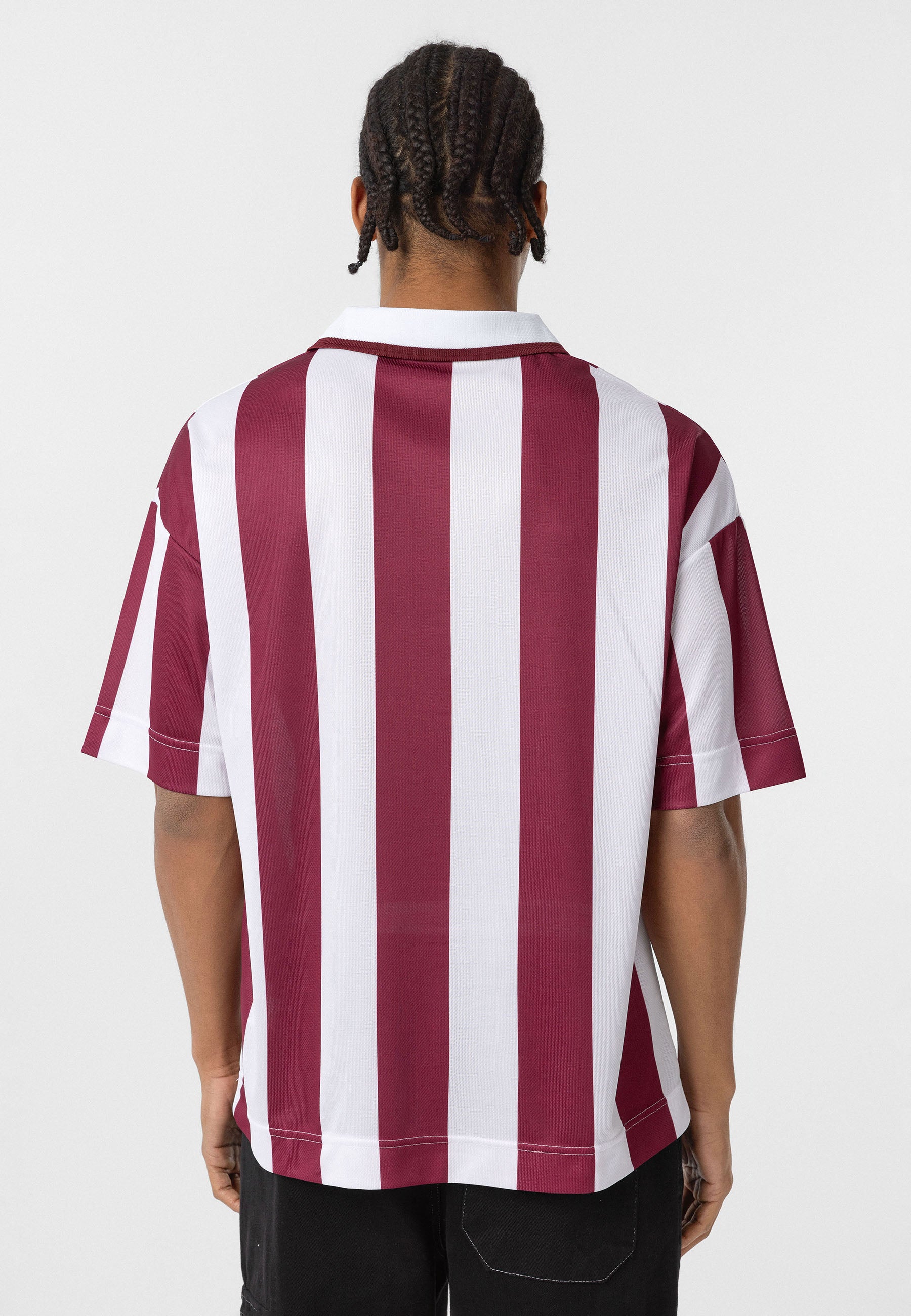 Oversized Polo-Collar Jersey T-Shirt – Sport Luxe in Black, Green, Blue, Red & Grey