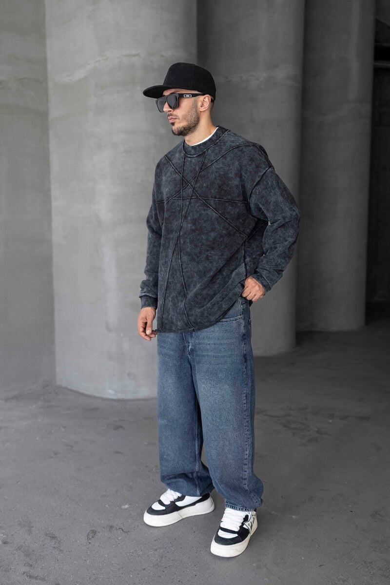 Washed Black Sweatshirt 1645