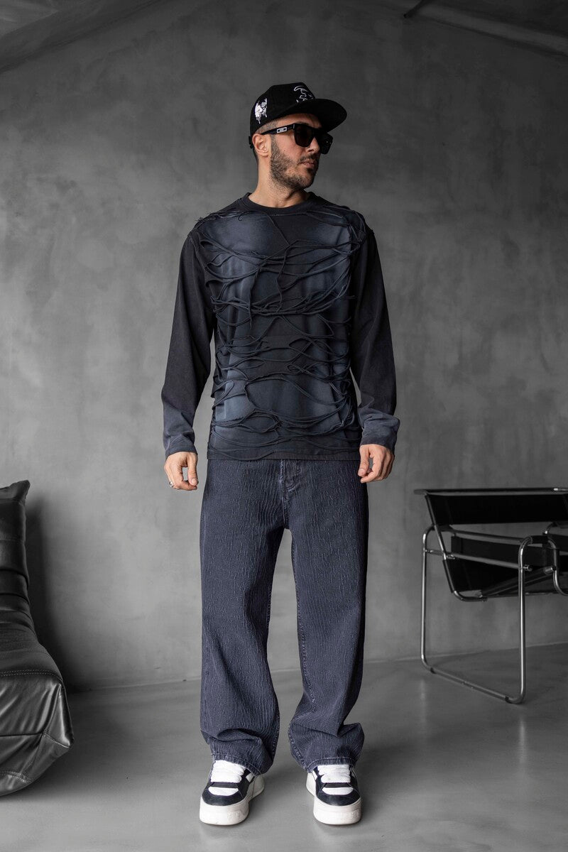 WASHED BLACK SWEATSHIRTS 1827