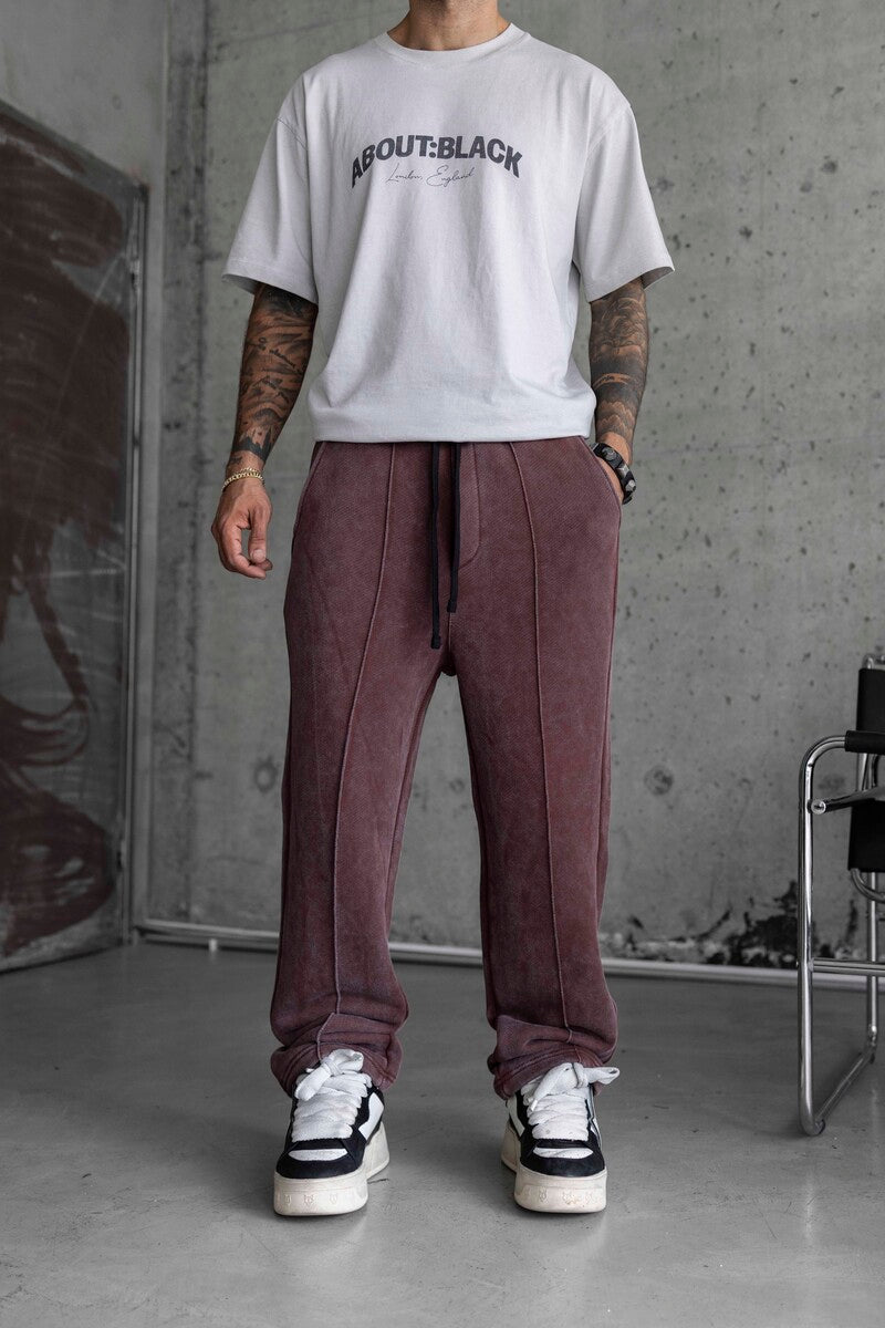 Washed Jogger Pants Brown 1790