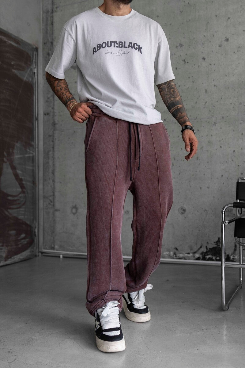 Washed Jogger Pants Brown 1790
