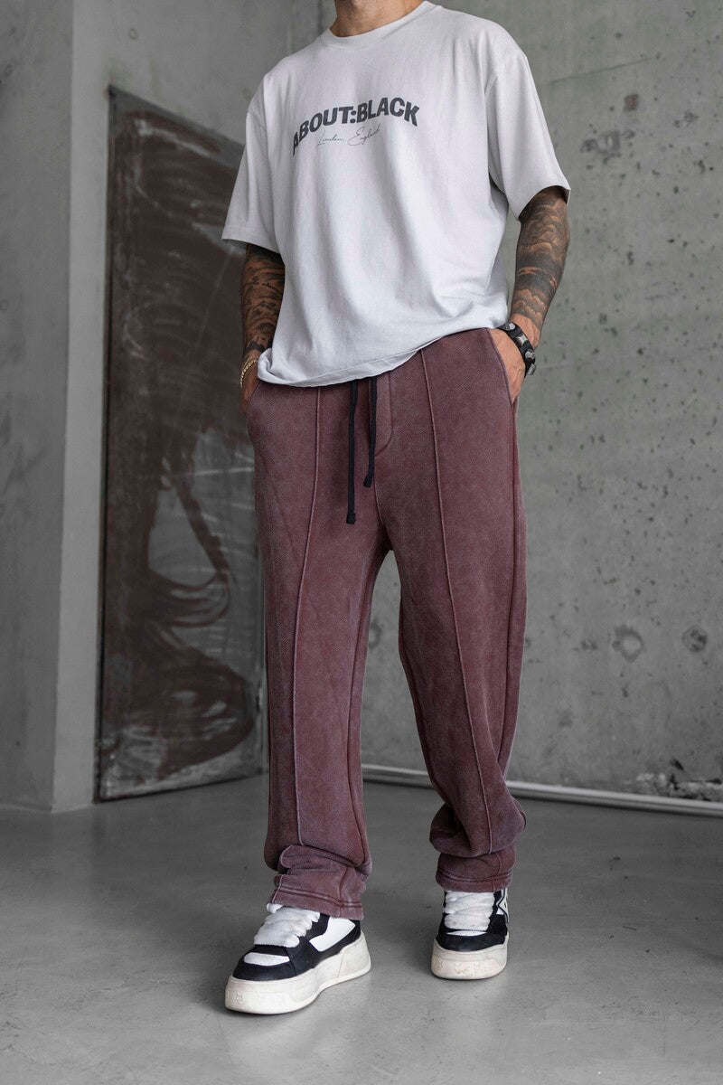 Washed Jogger Pants Brown 1790