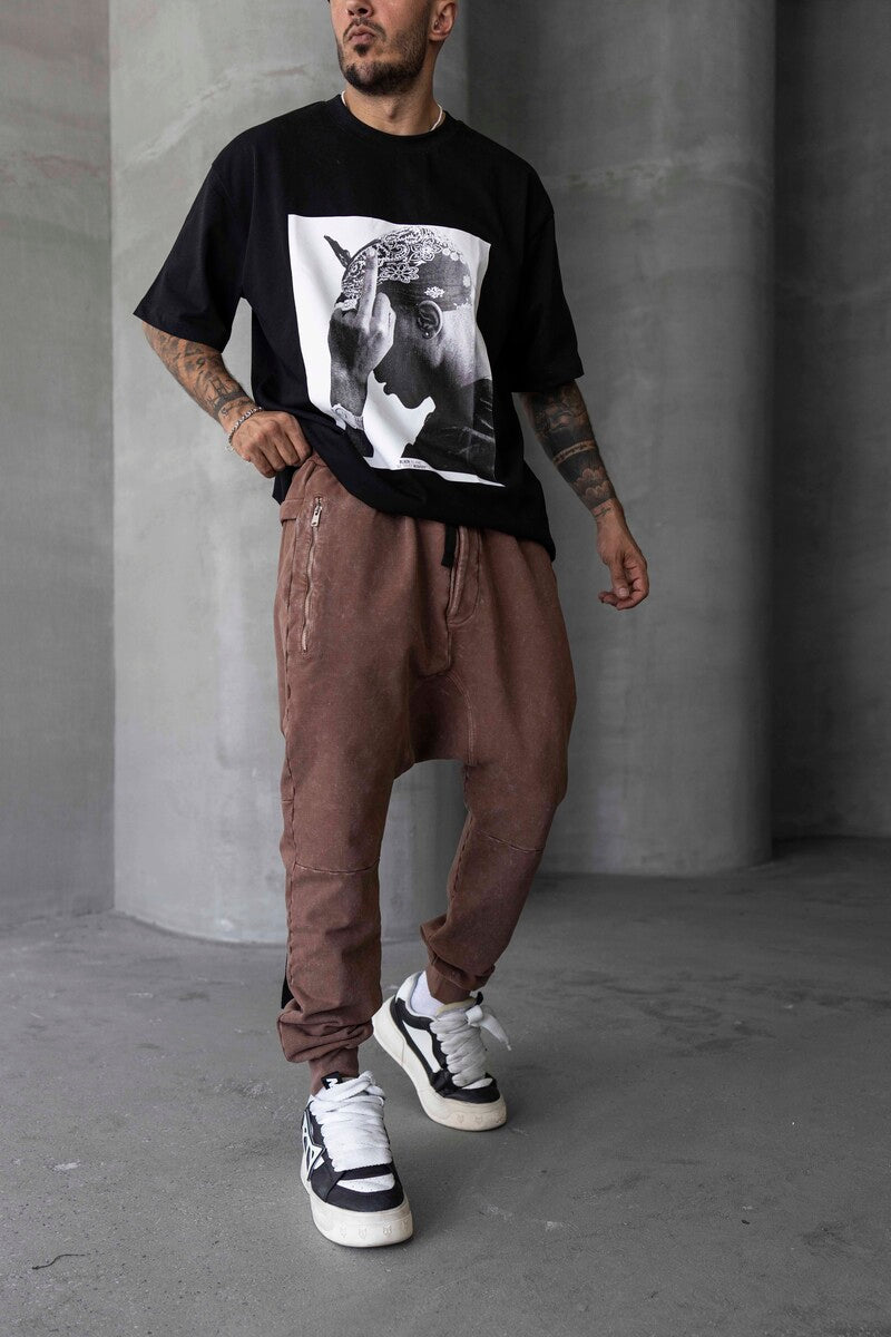 Washed Jogger Pants Brown 1677