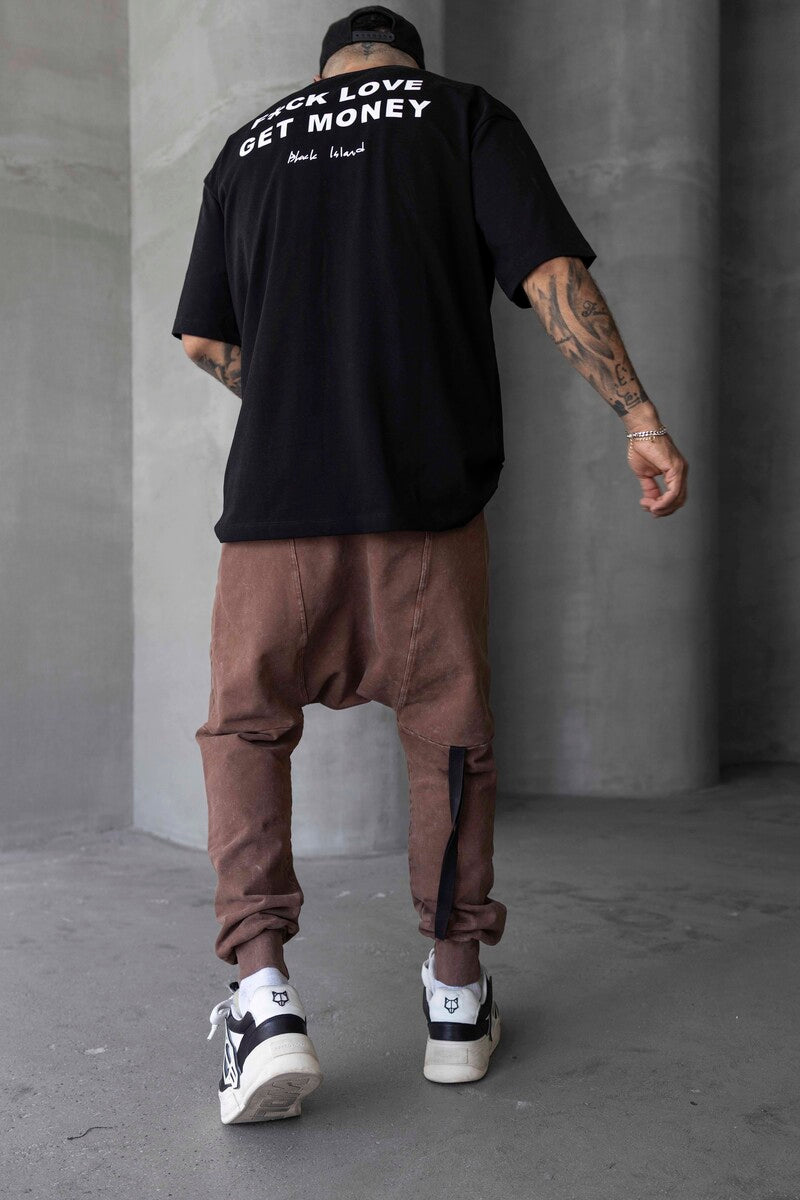 Washed Jogger Pants Brown 1677