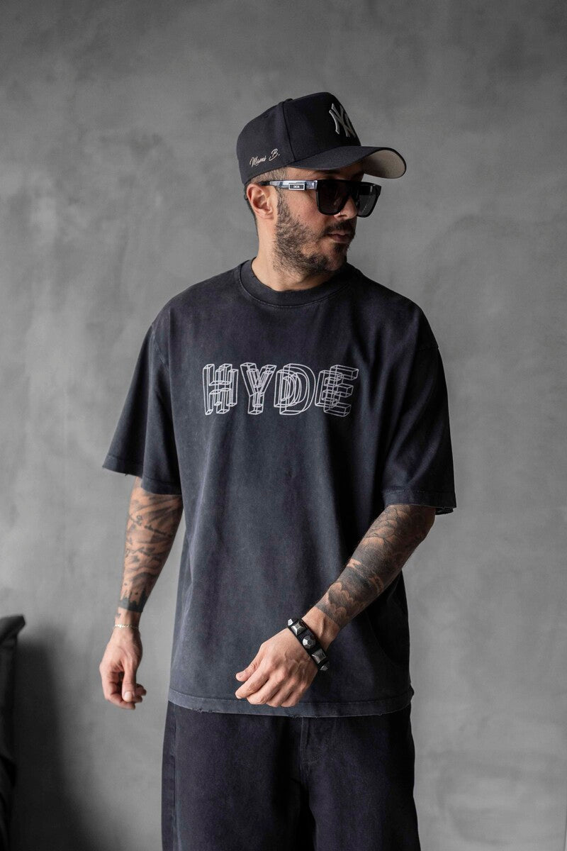 HYDE WASHED T-SHIRT BLACK 1716