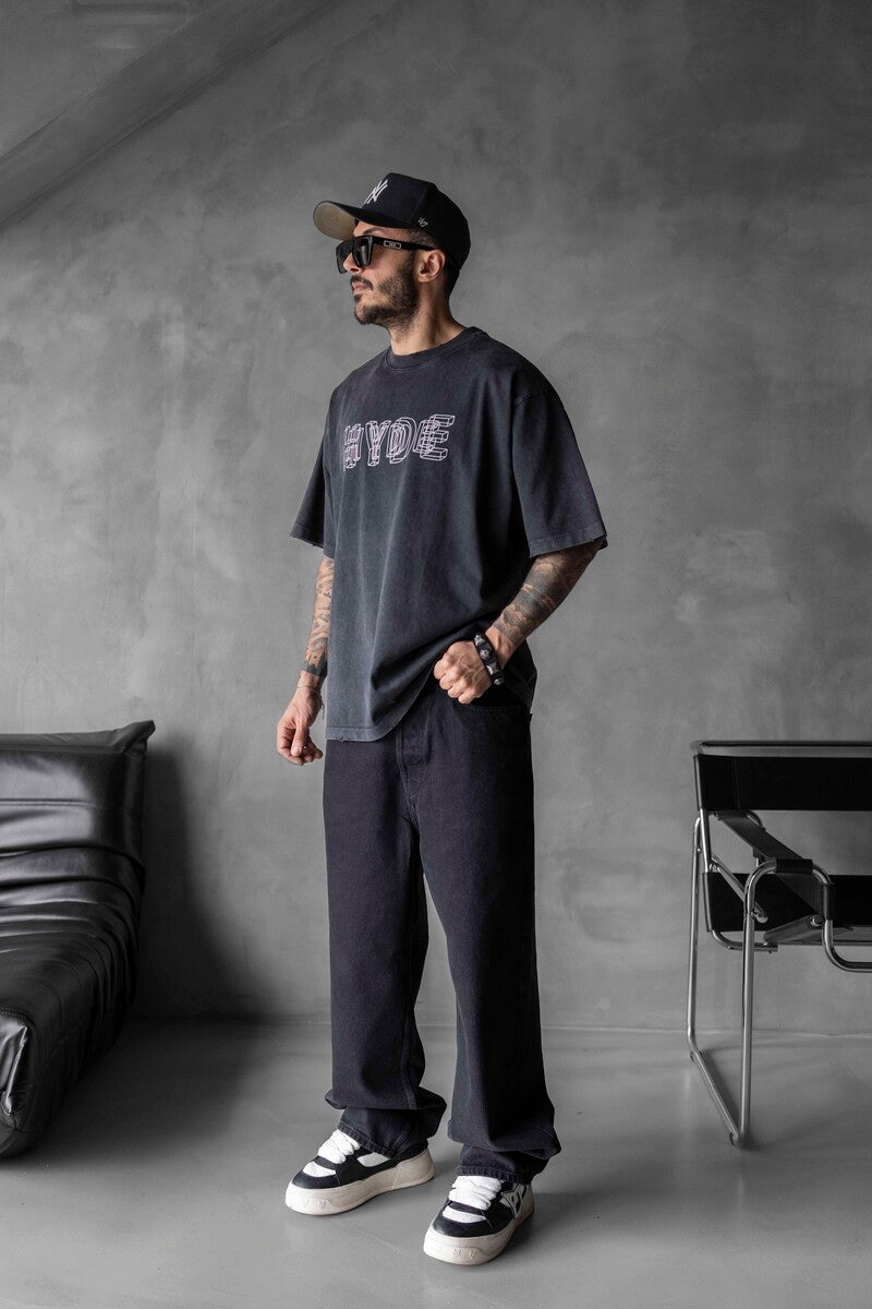 HYDE WASHED T-SHIRT BLACK 1716