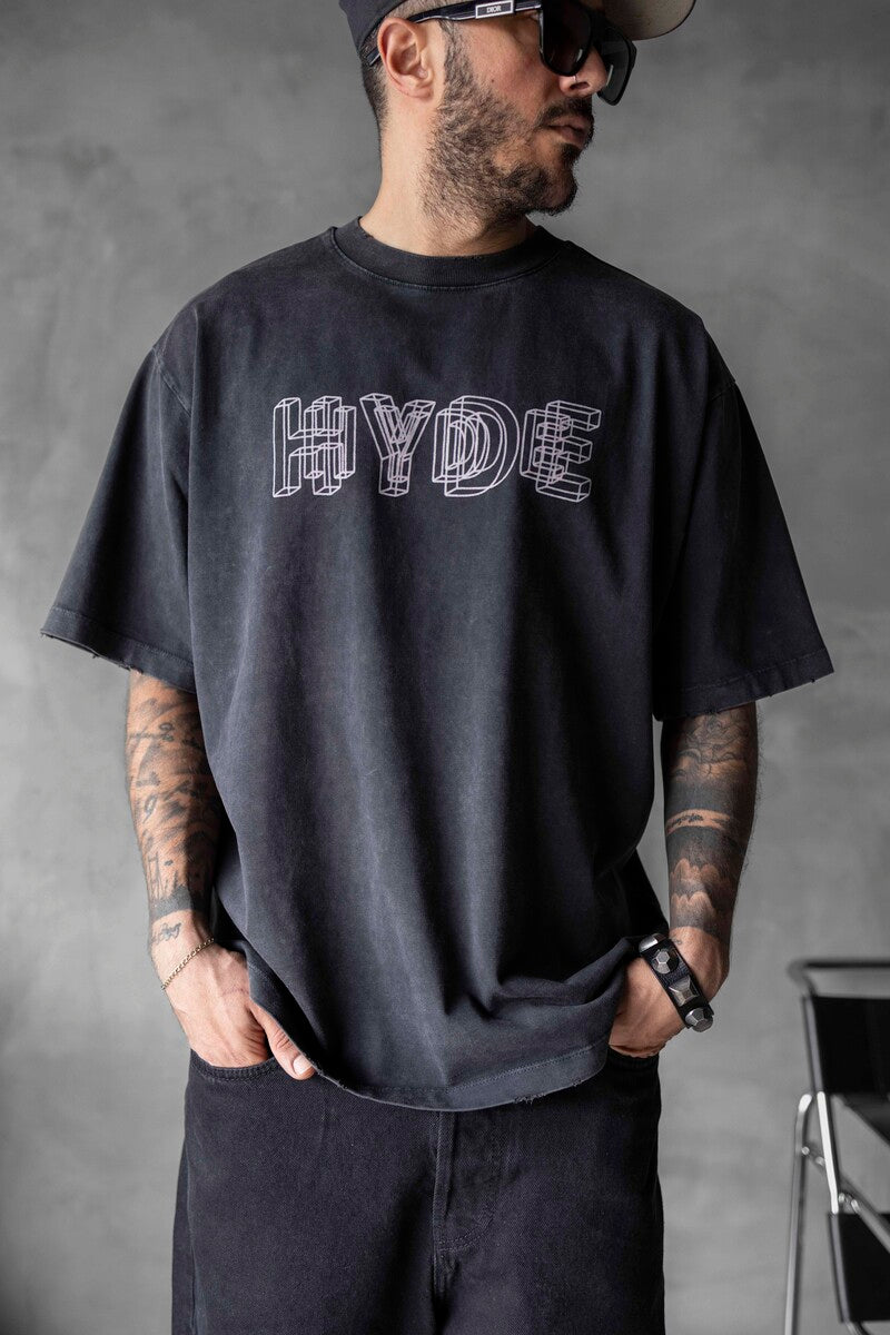 HYDE WASHED T-SHIRT BLACK 1716
