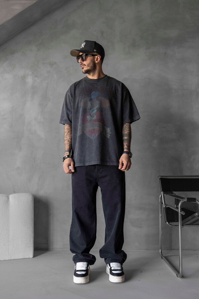 WASHED T-SHIRT BLACK 1722