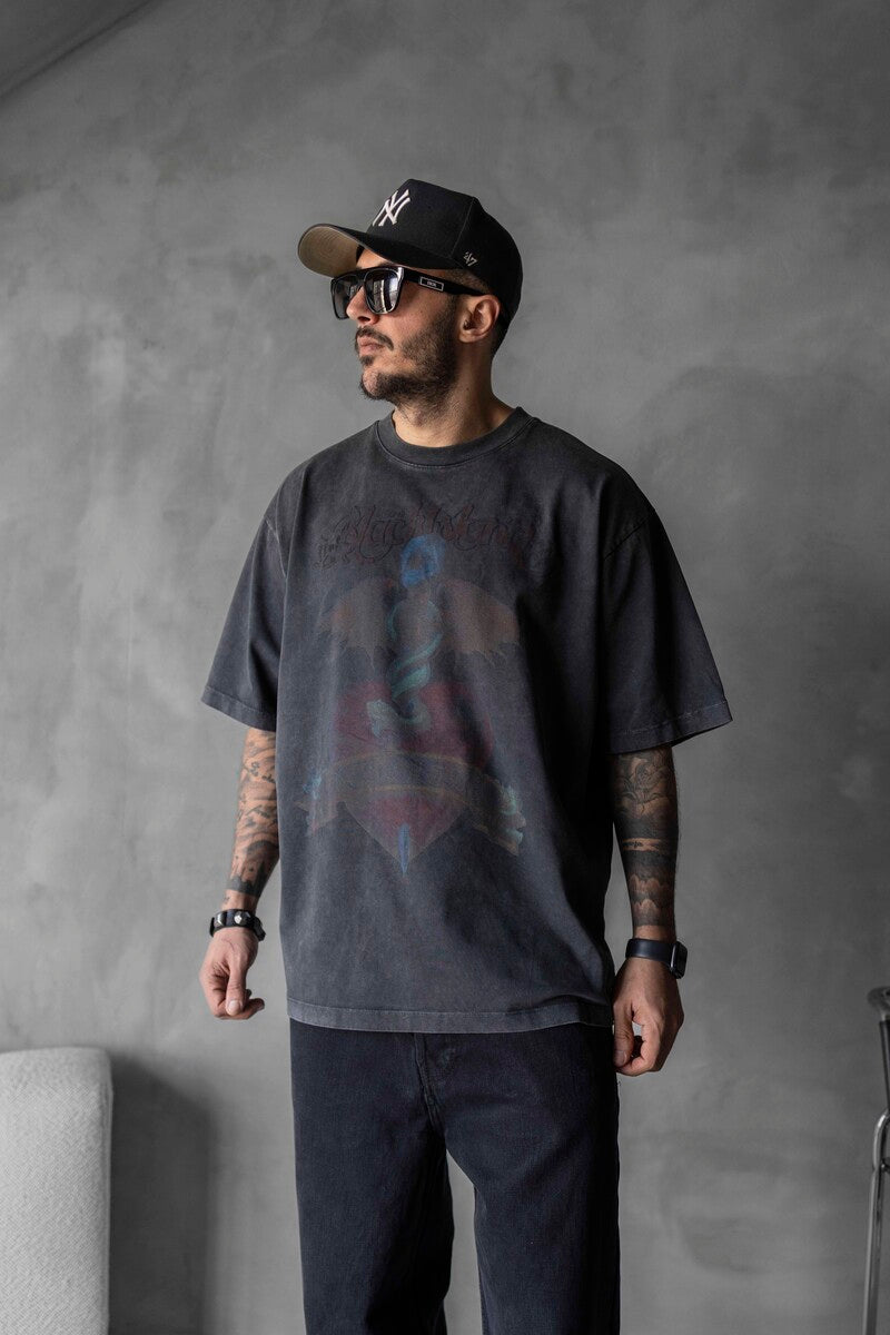 WASHED T-SHIRT BLACK 1722