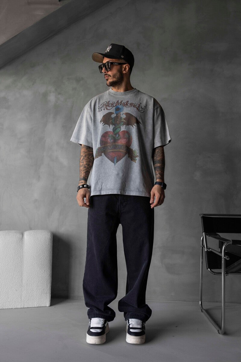 WASHED T-SHIRT GRAY 1722