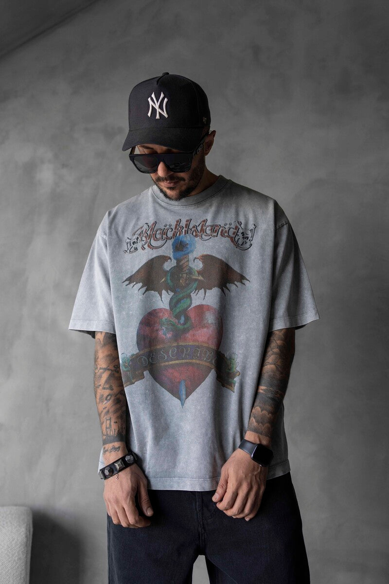 WASHED T-SHIRT GRAY 1722