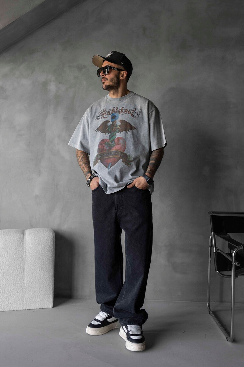 WASHED T-SHIRT GRAY 1722