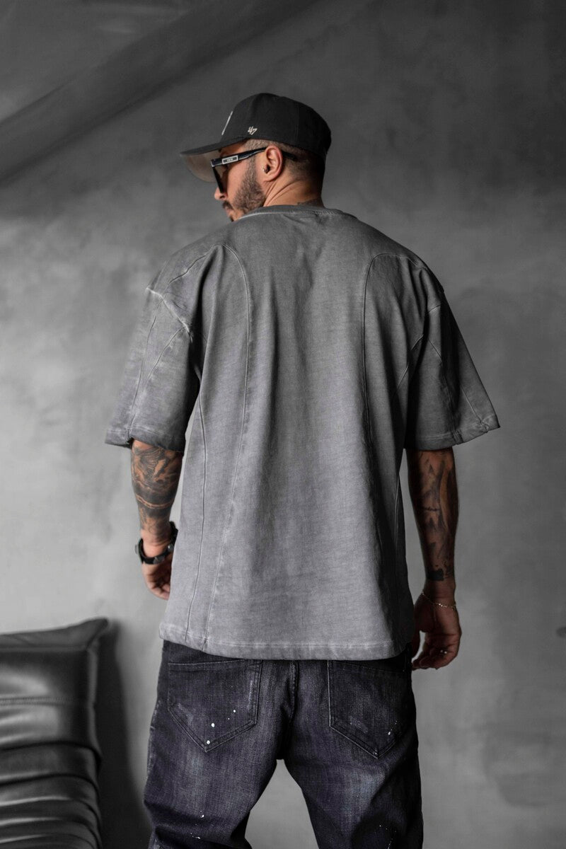 WASHED T-SHIRT GRAY 1818