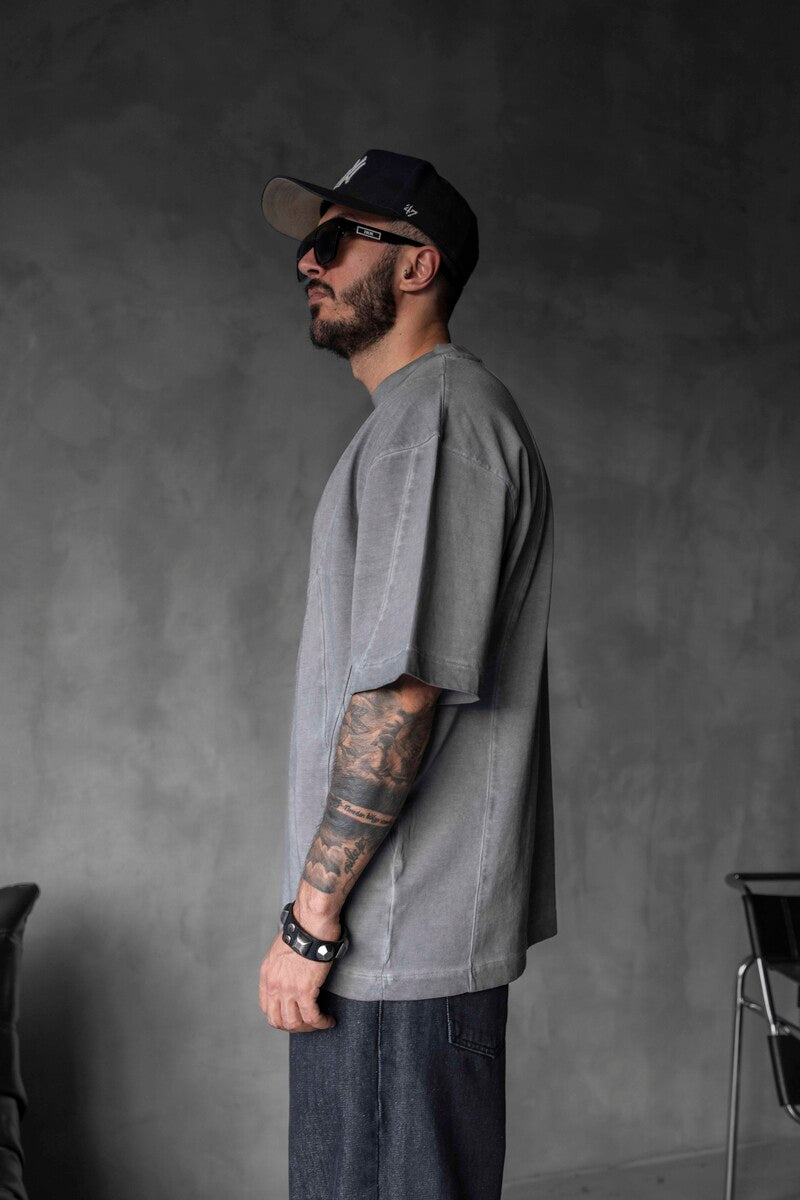 WASHED T-SHIRT GRAY 1821