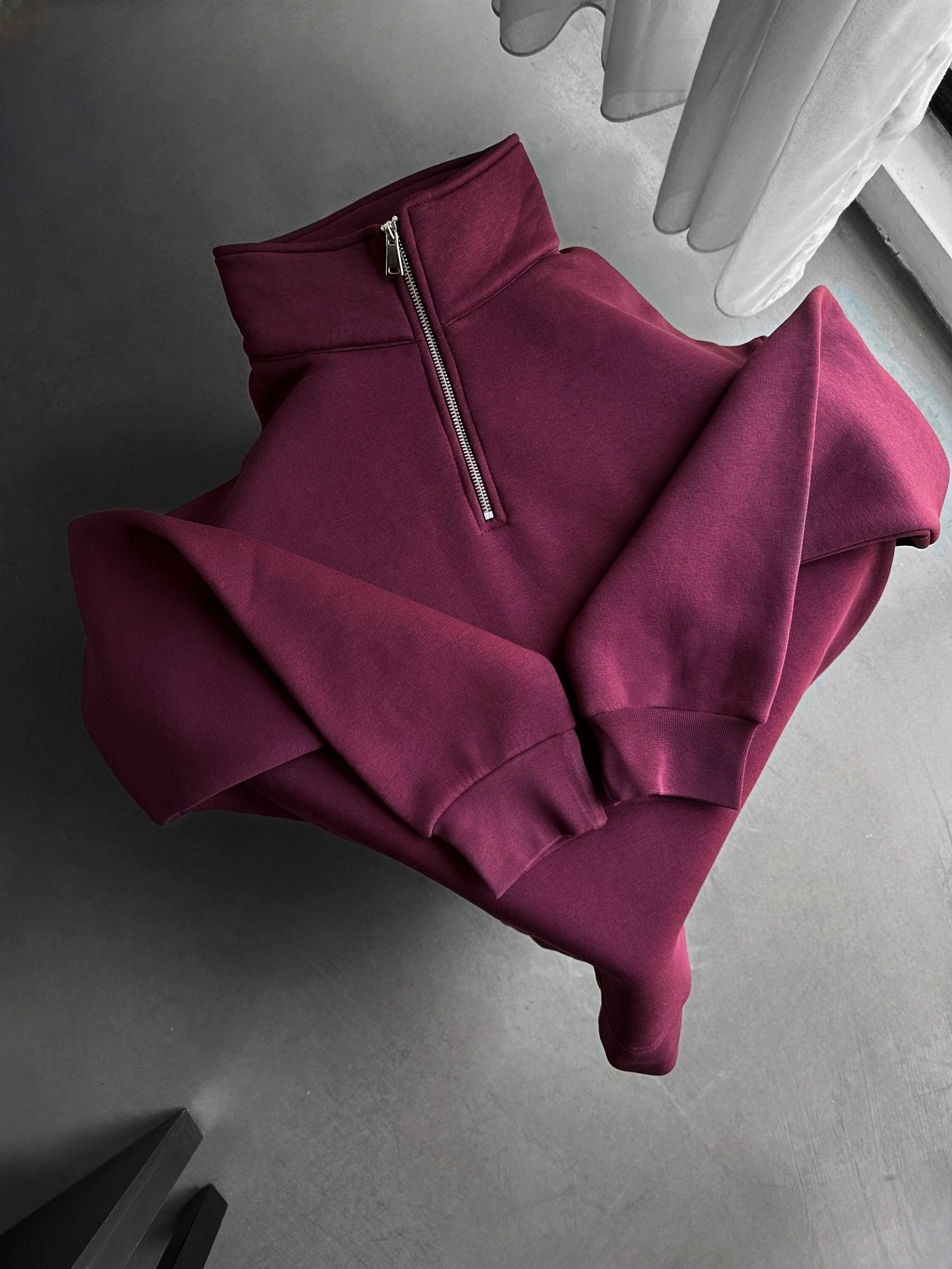 Oversize Half-Zip Polo Sweatshirt - Port Royale