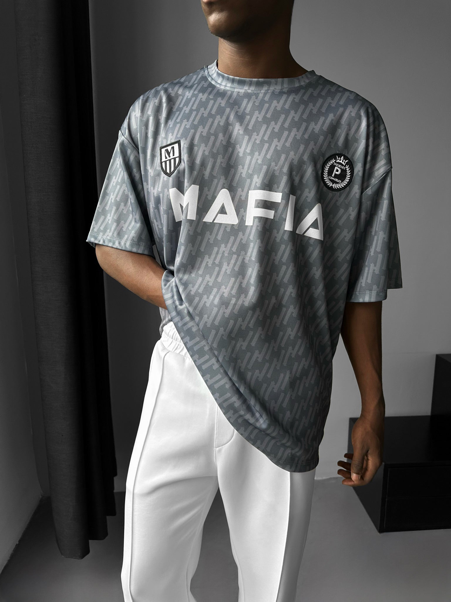 Oversize Mafia Trikot T-Shirt - Anthracite