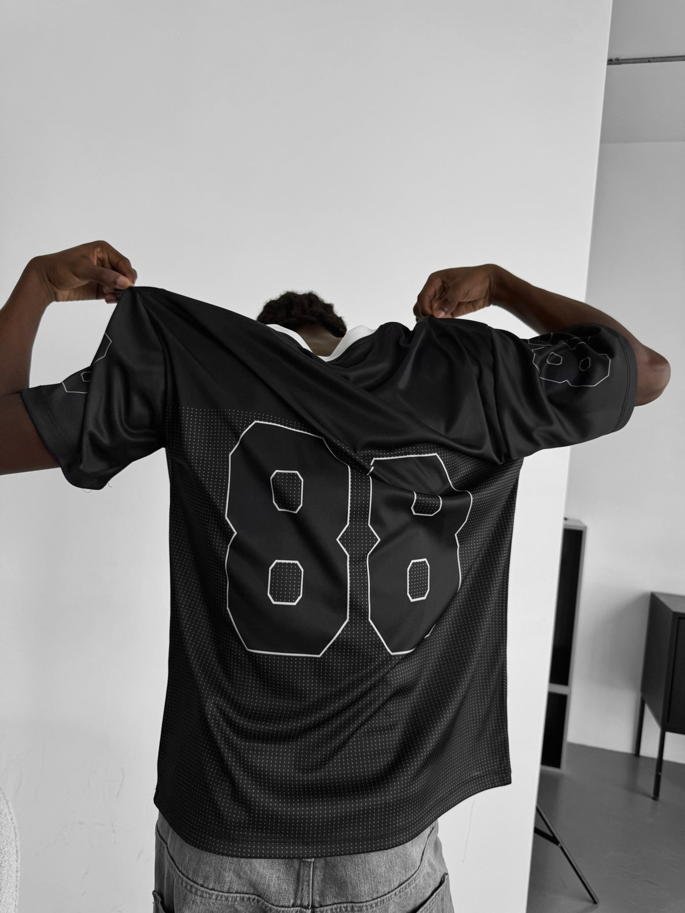 Oversize Varsity Mafia T-Shirt - Black